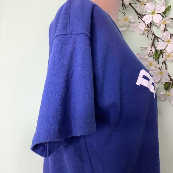 Vintage Russell Athletic T Shirt Jersey Bears #53 70’s 80’s Royal Blue Ringer - Picture 5 of 16